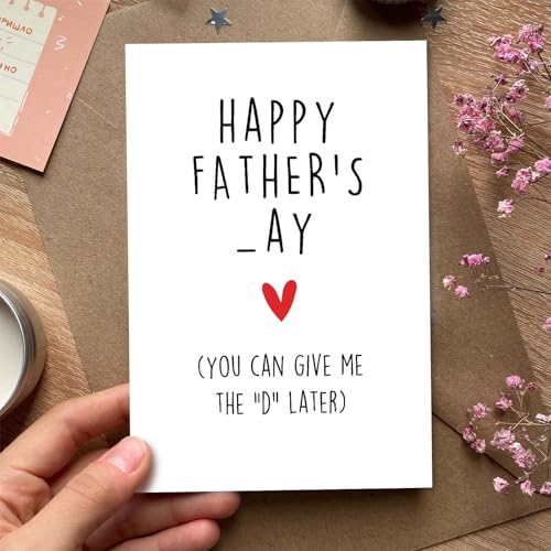 Funny Father's Day Card for Husband or Boyfriend - Rude Pun