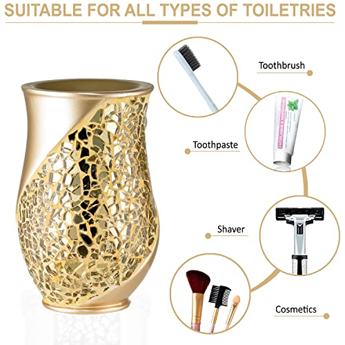 Champagne Sinatra Bathroom Tumbler - 6"W x 3"L (Pack of 1)