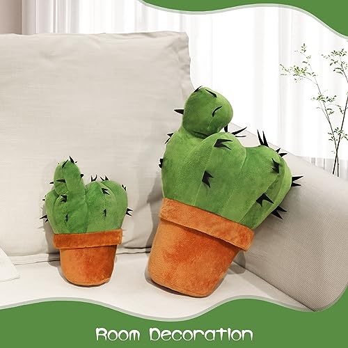Cactus Throw Pillow - Plush 7.9-Inch Cushion for Home Decor