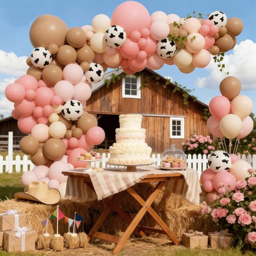 Cow Balloon Arch Kit for Baby Shower & Rodeo Party - 31pcs