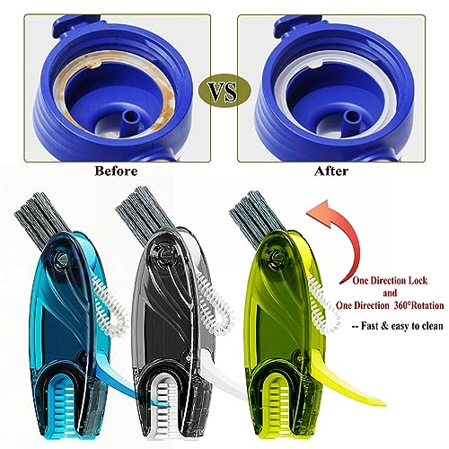 CraftinAround 4-in-1 Multifunctional Cup Lid Cleaning Brush Set, Bright Blue