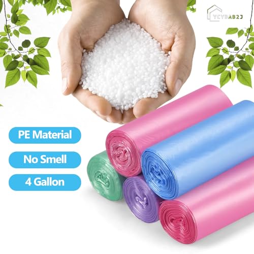 Durable 4 Gallon Trash Bags - 100 Count for Bathroom & Office
