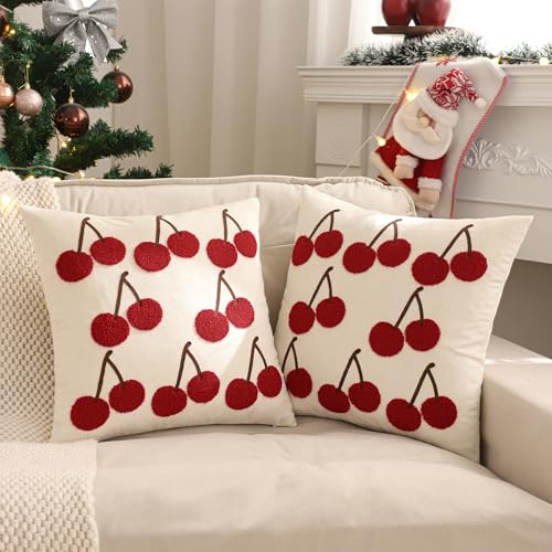 LUOYEHK Christmas Velvet Pillow Covers 18x18 Set of 2