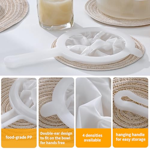 Luckyiren 4-Piece Multi-Mesh Strainer Set - 100/200/300/400 Fine Mesh Sieve