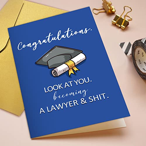 Funny Graduation Card for Law Students - Celebrate Becoming a Lawyer
