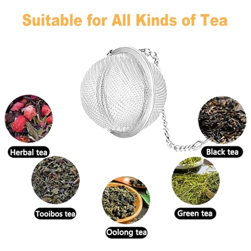 TeaSanavie Stainless Steel Tea Infusers Set of 2 with Honeybee & Flower Charms