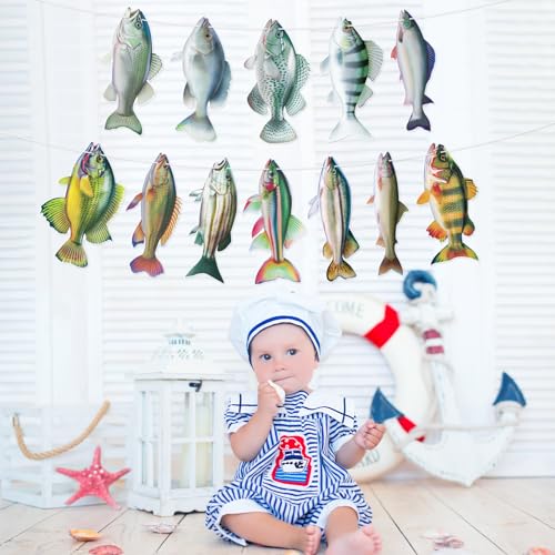 Gone Fishing Hanging Banner - Fish Birthday Party Decorations