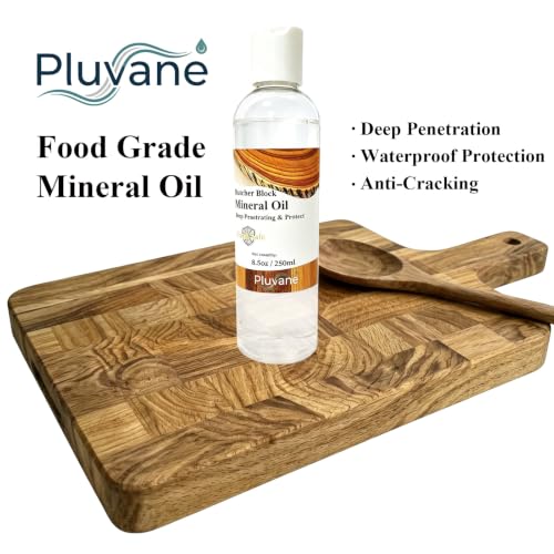 Pluvane Food Grade Mineral Oil 8.5oz – Wood Cutting Board Conditioner