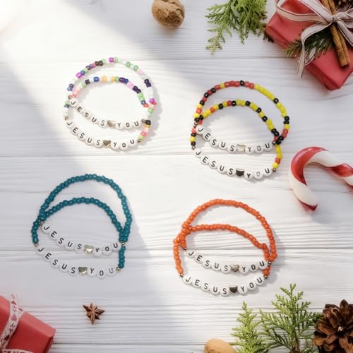 Jesus Loves You Bracelets - 24PCS Art of Prayer Christian Jewelry
