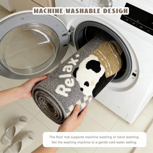 Cute Panda Bathroom Rug - Non-Slip, Absorbent Bath Mat, 20x31 inches