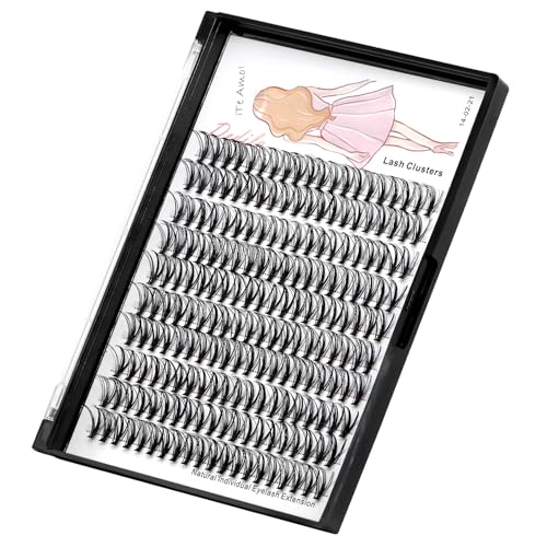Dedila Individual Cluster False Eyelashes 20D D Curl Natural Soft Black DIY