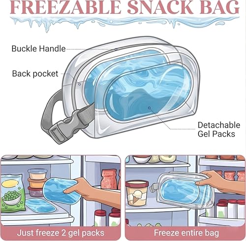Amaiir Insulated Small Lunch Bag for Girls with 2 Gel Ice Packs