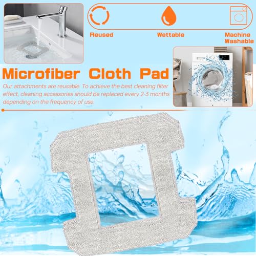 8-Pack Microfiber Replacement Pads for Ecovacs Winbot W1 W1 Pro Robot
