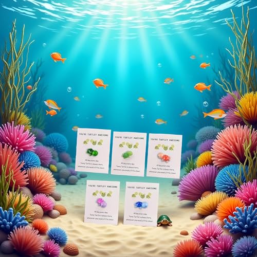 Mini Pocket Hug Turtle Gift Set with Thank You Note Cards - 5 Pcs