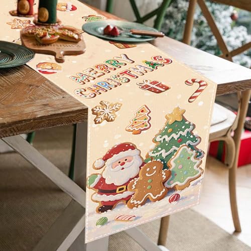 Christmas Table Runner 13x72 Inch Holiday Kitchen Dining Decor