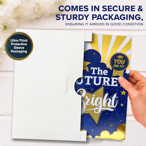 Graduation Cards 2026 Set - Handmade Gold Foil & Glitter, 5x8in