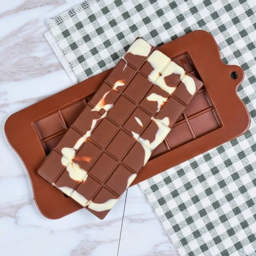 Non-Stick Silicone Chocolate Bar Molds - 3 Pack Food Grade