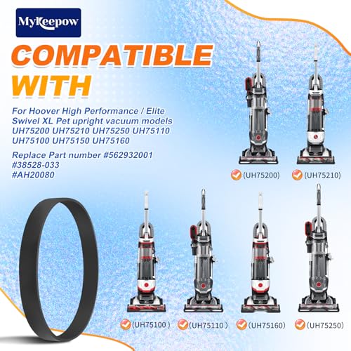 MyKEEPOW 5-Pack Vacuum Belt Compatible with Hoover High Performance Swivel XL Pet Upright Models UH75200 UH75210 UH75250
