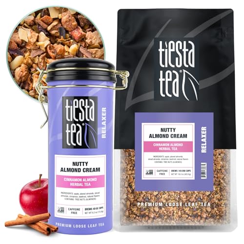 Tiesta Tea Nutty Almond Cream Loose Leaf Tea - Tin & Refill Set