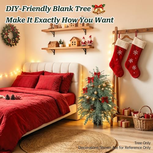 Frosted Cedar Tree - 3FT Artificial Norfolk Pine Potted Christmas Decor - Set of 2