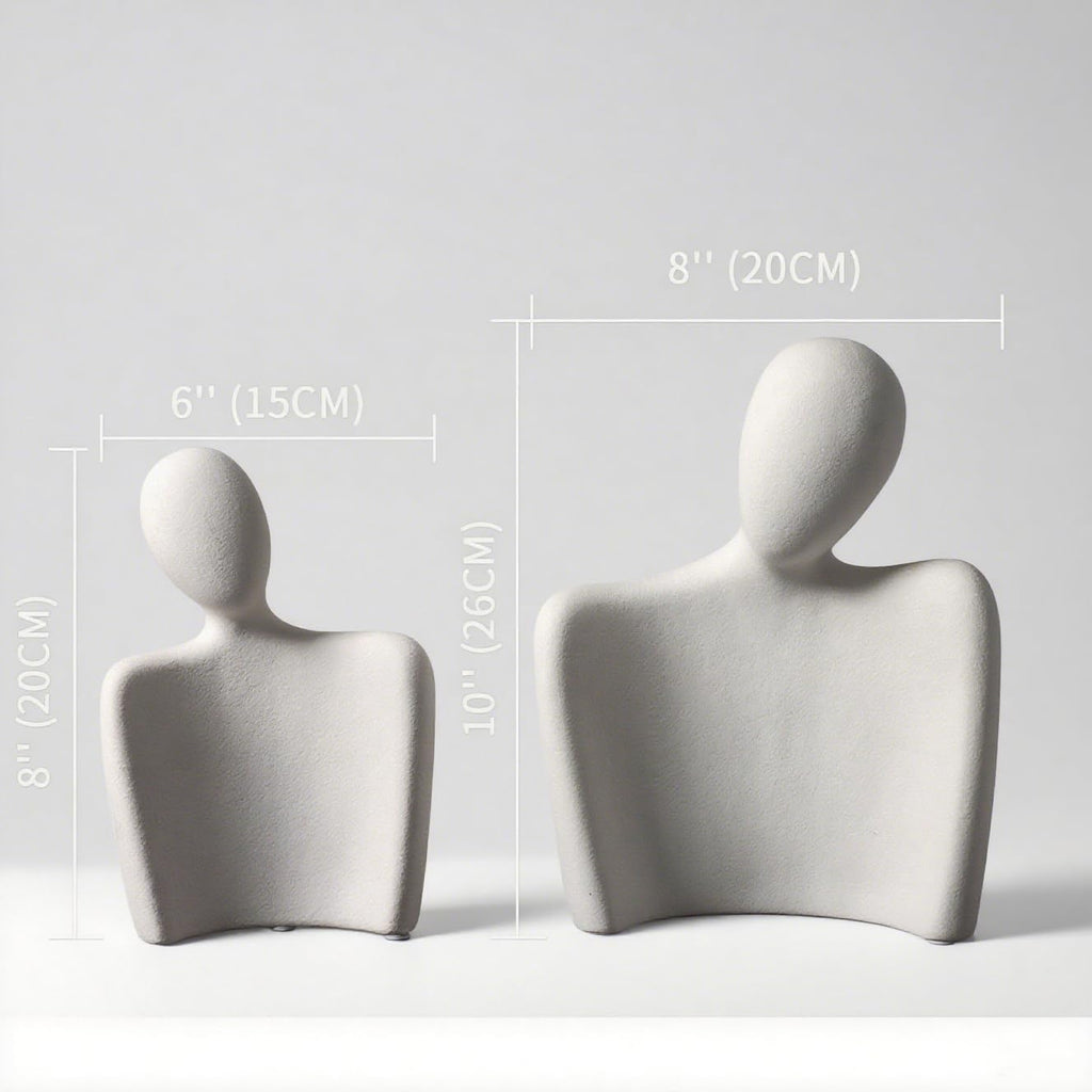Modern Home Decor | Hugging Couple Sculpture by [Brand Name] - White Ceramic Figurine for Living Room & Bedroom