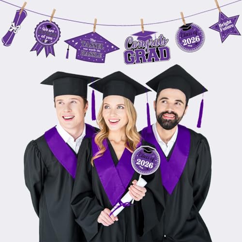 2026 Graduation Party Centerpiece Sticks - 24 Pack Table Toppers