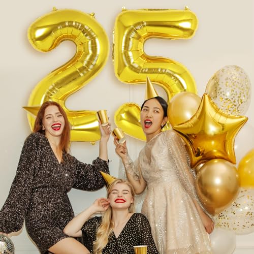 Giant Gold Number 5 Foil Balloon 40 Inch for 5th Birthday Party Decorations