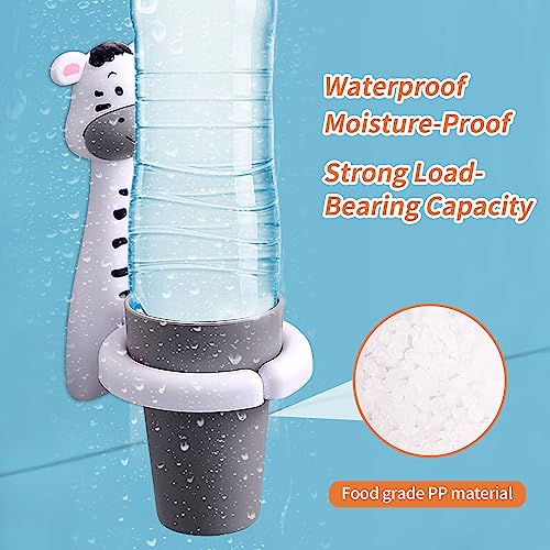 SooGree Kids Toothbrush Holder with Cup - Wall-Mounted Animal Design