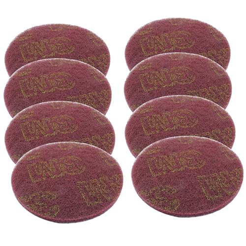 Hordion 8-Pack Round Scrubbing Pads - Durable Scouring Tool for Home Cleaning