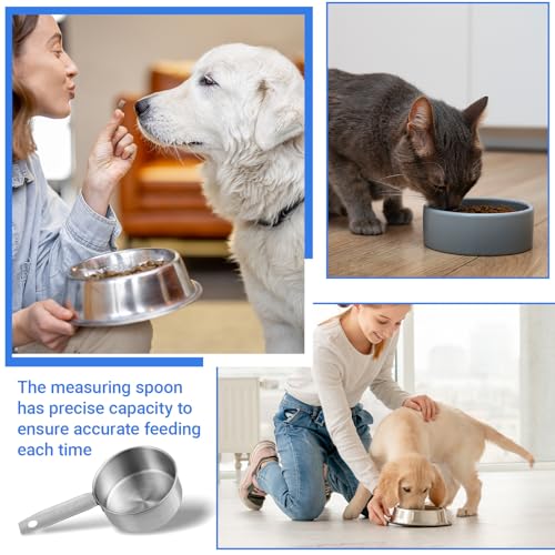 2 PCS Stainless Steel 1/2 Cup Dog Food Scoop - Measuring Cup Set