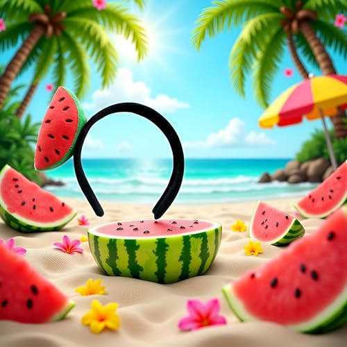 Sluswallow Watermelon Plush Headband Cute Fruit Hair Hoop Accessory
