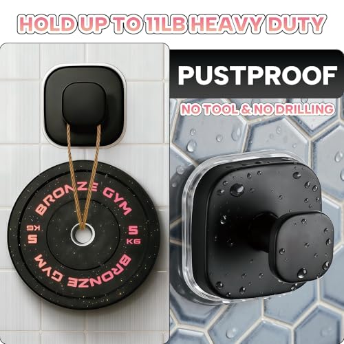 15 lb Heavy Duty Suction Cup Hooks - No Drill, 2 Pack