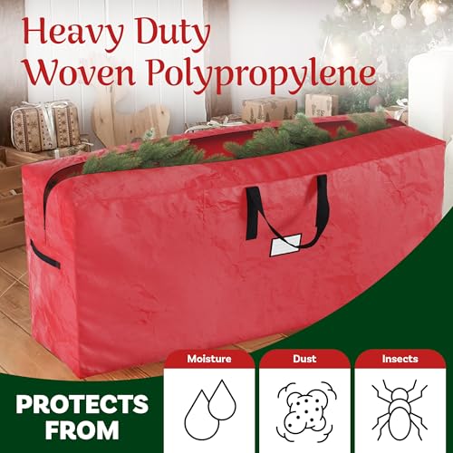 Christmas Tree Storage Bag with Handles - Large 65x15x30 Inch Red