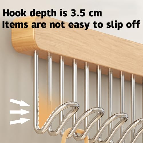 12-Inch Pull-Out Wardrobe Pole with Left Hook - 1 Pack