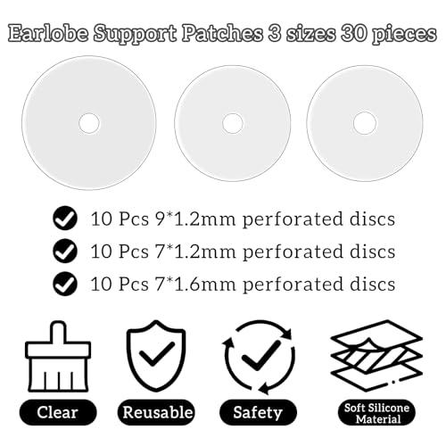Clear Silicone Piercing Discs for Healing Bumps & Keloids - 30 Pcs