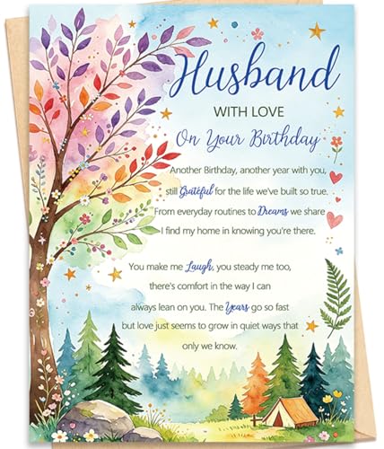 Haskerty Husband Birthday Card BK-073 - Thoughtful Gift from Wife