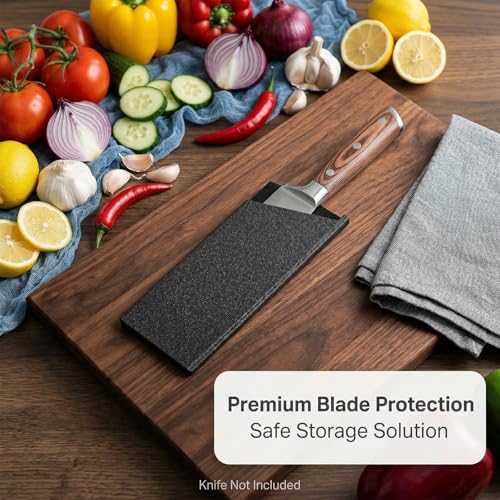 Universal Meat Cleaver Edge Guard with Velvet Lining ABS Knife Sheath
