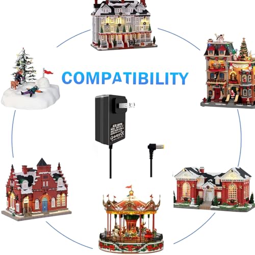 4.5V Power Adapter for Lemax Christmas Halloween Village Lights - 2 Pack