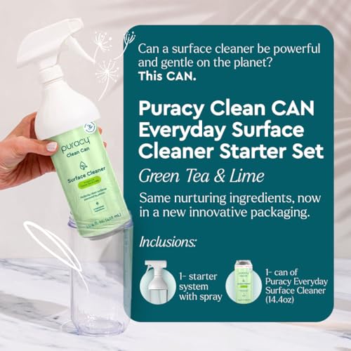 Puracy Plant-Powered All-Purpose Cleaner - Green Tea & Lime, 14.4 fl oz