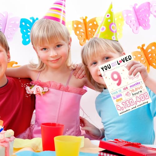 9th Birthday Card for Girls - Funny 9 Year Old Birthday Gift