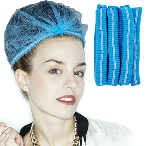 Disposable Hair Nets - 10 Pack Bouffant Caps for Food Service