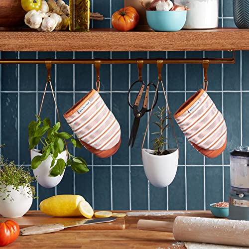 KitchenAid Albany Mini Oven Mitts Set - Heat Resistant, Honey