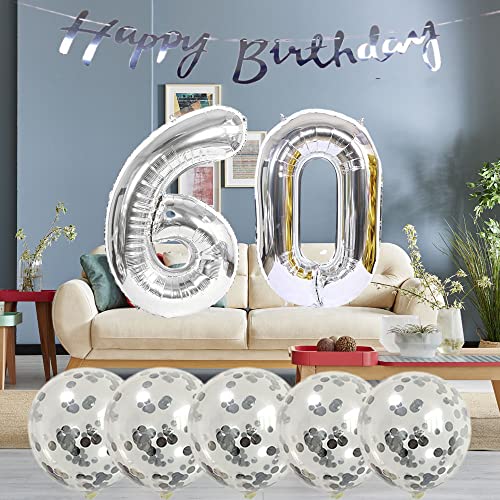 Silver 90th Birthday Decoration Kit - Banner & Balloons Set