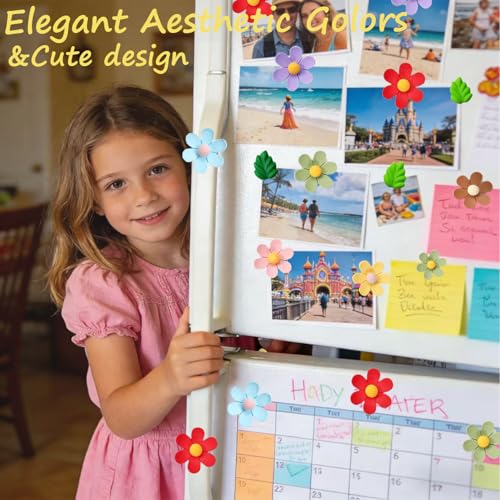 Cute 3D Flower Fridge Magnets - 20 Pack Decorative Set