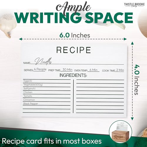 50 Count Blank Double-Sided Recipe Cards 4x6 Inches - Perfect for Bridal Showers