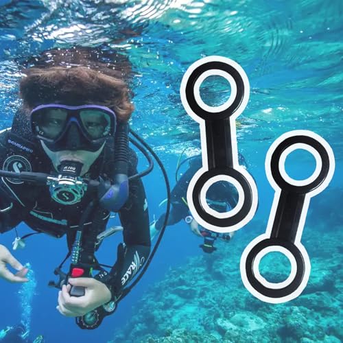 2 Pieces Scuba Diving Dive Snorkeling Silicone Snorkel Mask Strap Keeper Holder Clip Retainer Attachment Gear Spare Part Accessories