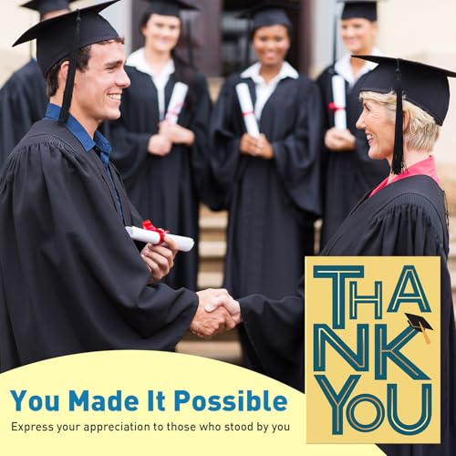 Graduation Gratitude Set of 24 Thank You Cards with Envelopes