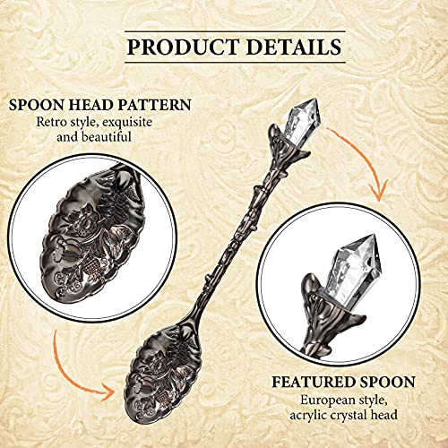 Honoson Vintage Crystal Coffee Spoon Set 50 Pieces - Retro Teaspoons, Elegant Tableware
