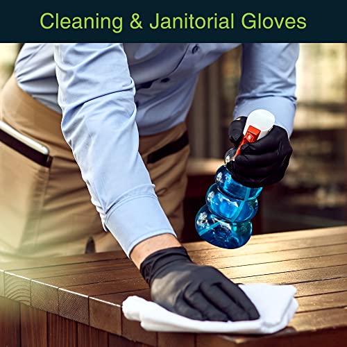 FifthPulse Medium Black Nitrile Gloves - 50 Count, Latex Free