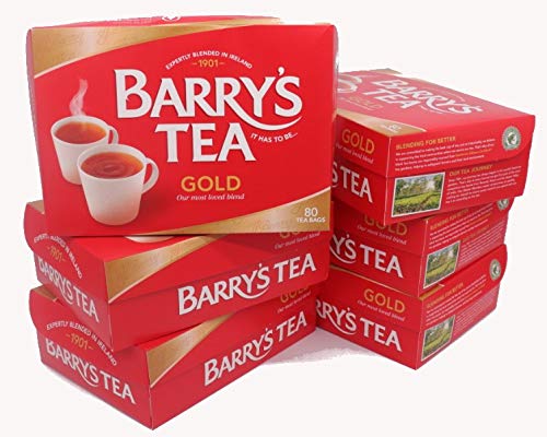 Barry's Tea Gold Blend, 80 Teabags (Pack of 6) - Premium Black Tea
